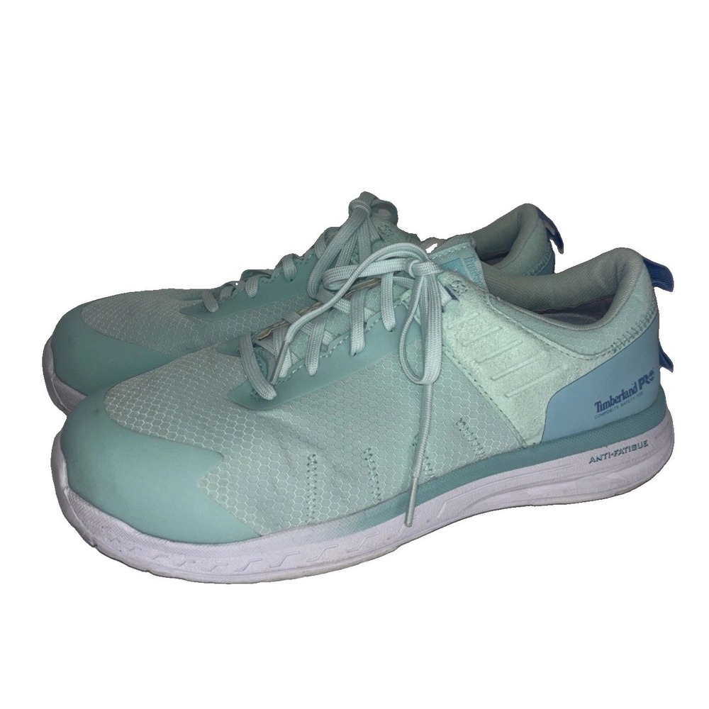 Timberland PRO Drivetrain Composite Safety Toe Work Shoes Mint Green Womens 9.5